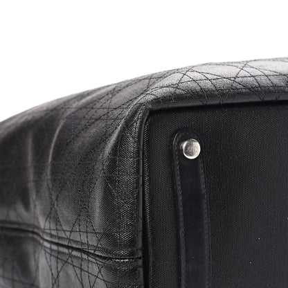 Christian Dior Coated Canvas Cannage Large Panarea Shopping Tote Black 13 of 17