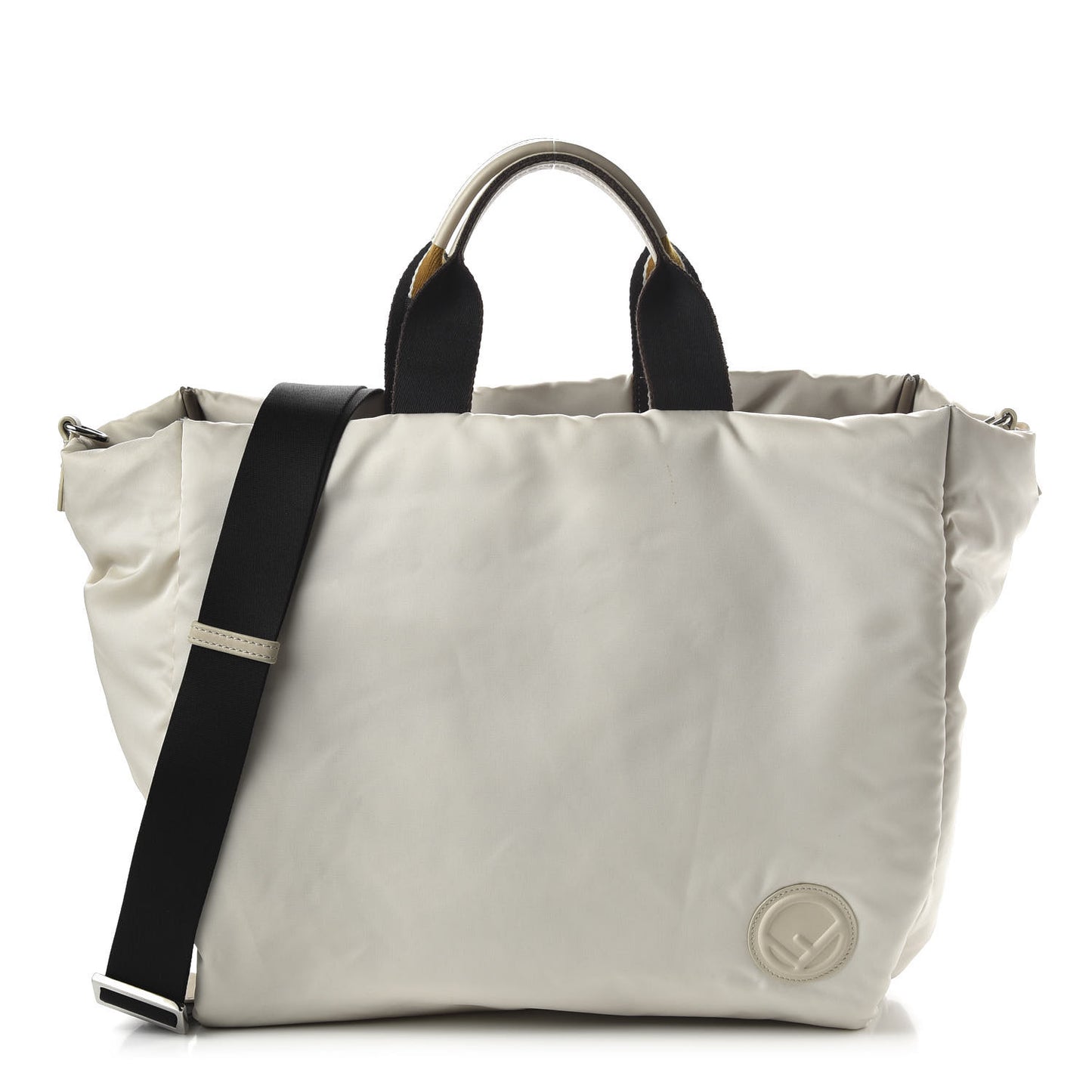 Nylon Reversible Everyday Tote Black White Tobacco