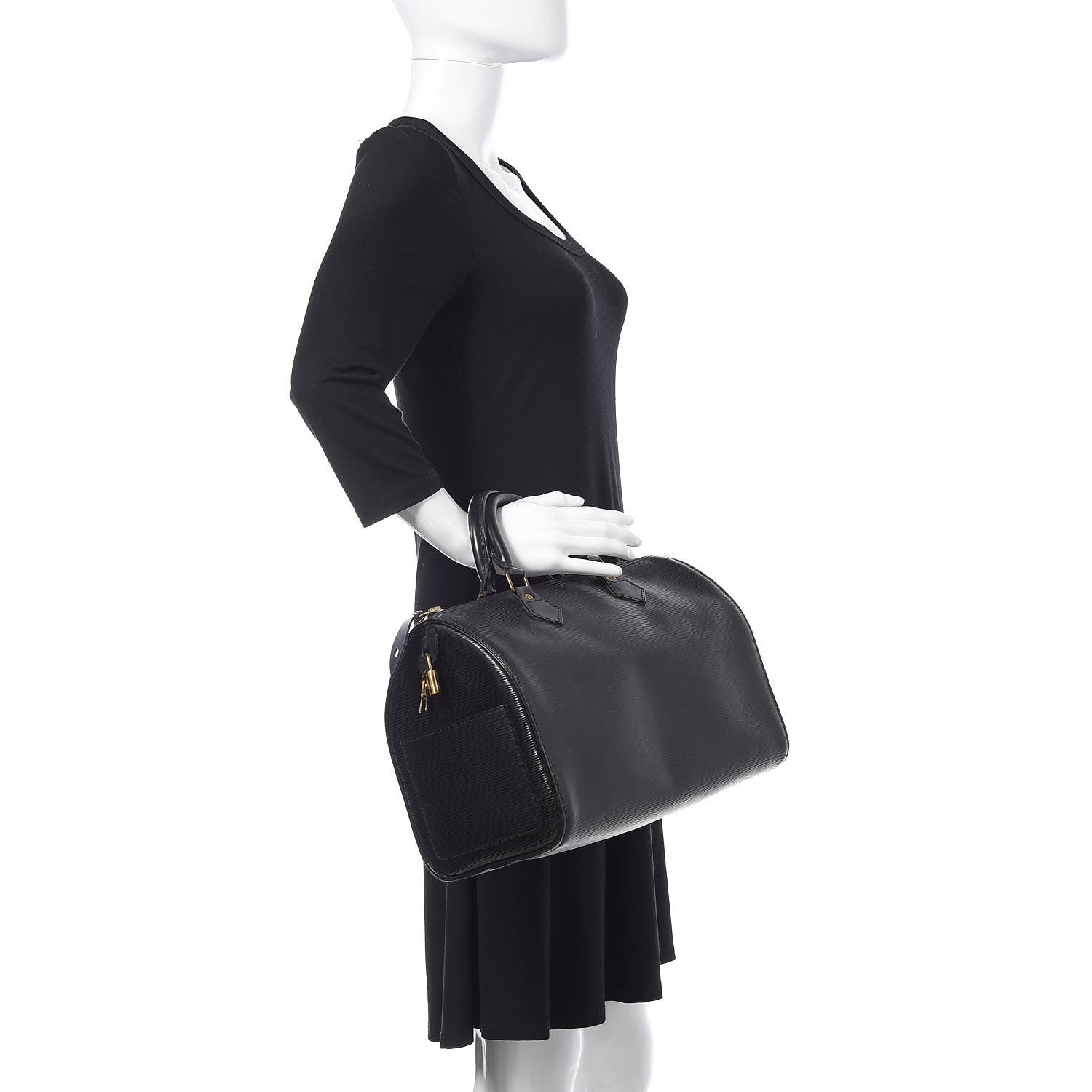 Louis Vuitton Epi Speedy 30 Black 2 of 13
