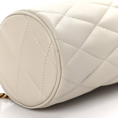 Saint Laurent Lambskin Monogram Mini Sade Tube Bag Vintage White 8 of 11
