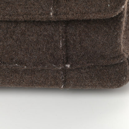 Chanel Wool Jumbo Chocolate Bar Mademoiselle Flap Brown 5 of 17