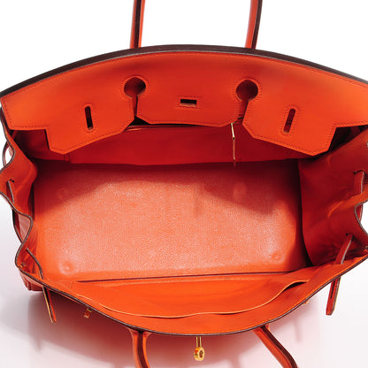 Hermes Gulliver Birkin 35 Orange 9 of 27