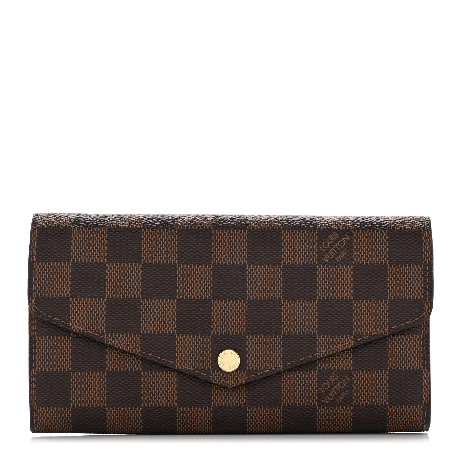 Louis Vuitton Damier Ebene Sarah Wallet NM Rose Ballerine 1 of 8