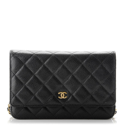 Chanel Caviar Quilted Wallet On Chain WOC Black 1 of 8