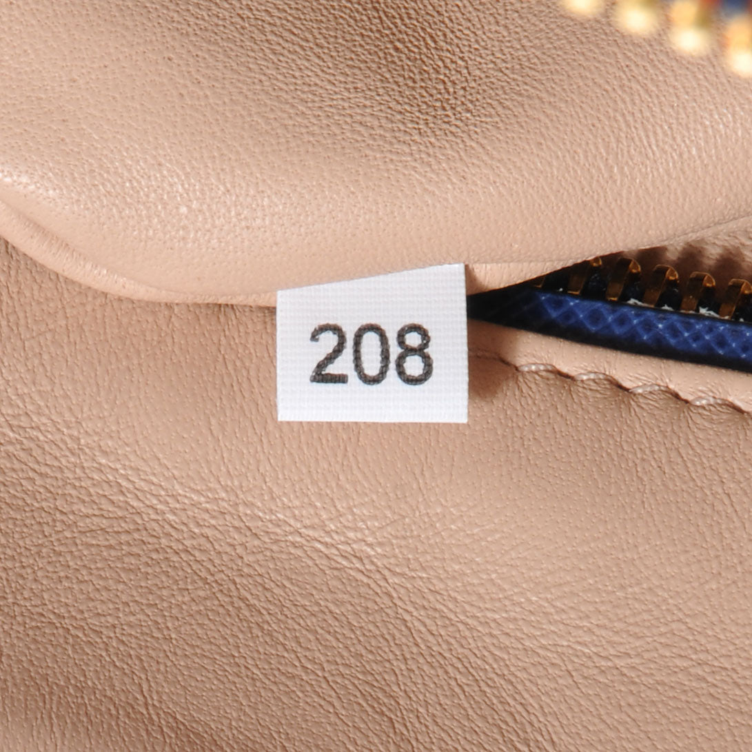 Saffiano Lux Bi-Color Promenade Dome Tote Bluette Turchese