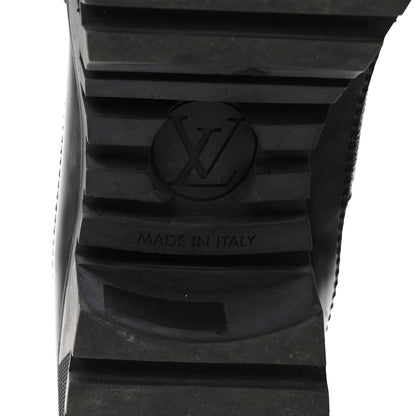 Louis Vuitton Suede Calfskin Monogram LV Black Heart Laureate Platform Desert Boots 37.5 Black 7 of 8