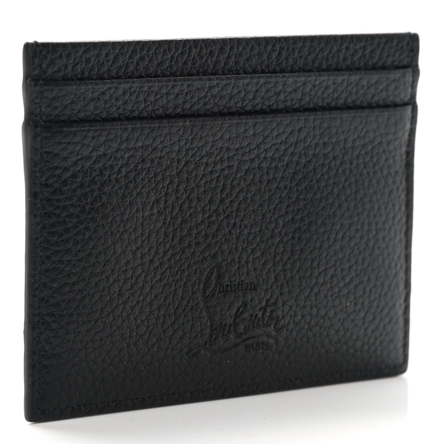 Christian Louboutin Calfskin Kios Studded Card Holder Black 3 of 6