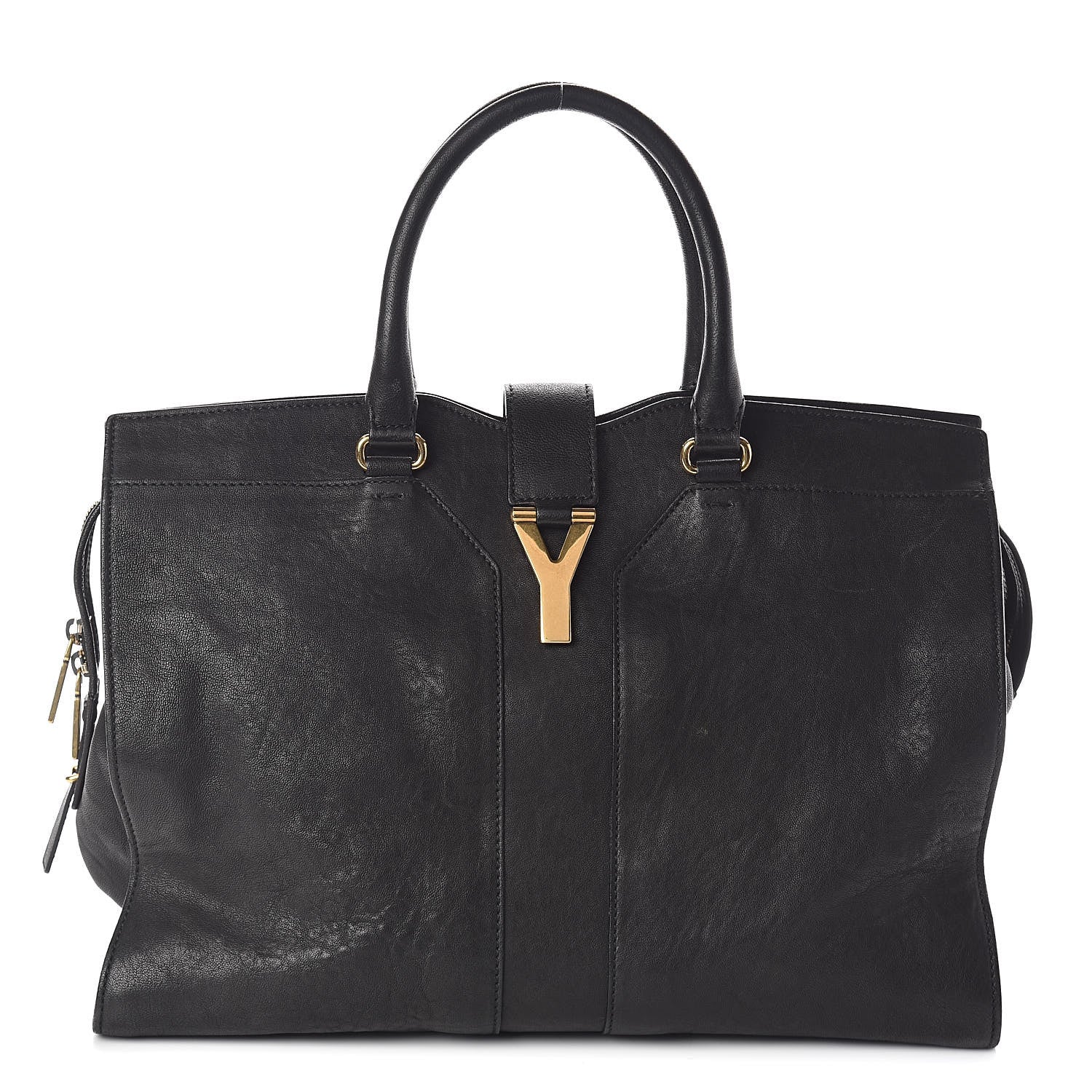 Saint Laurent Sheepskin Large Cabas ChYc Black 1 of 10