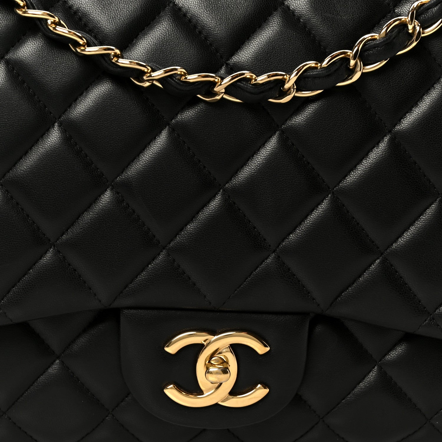 Chanel Lambskin Quilted Maxi Double Flap Black 8 of 10