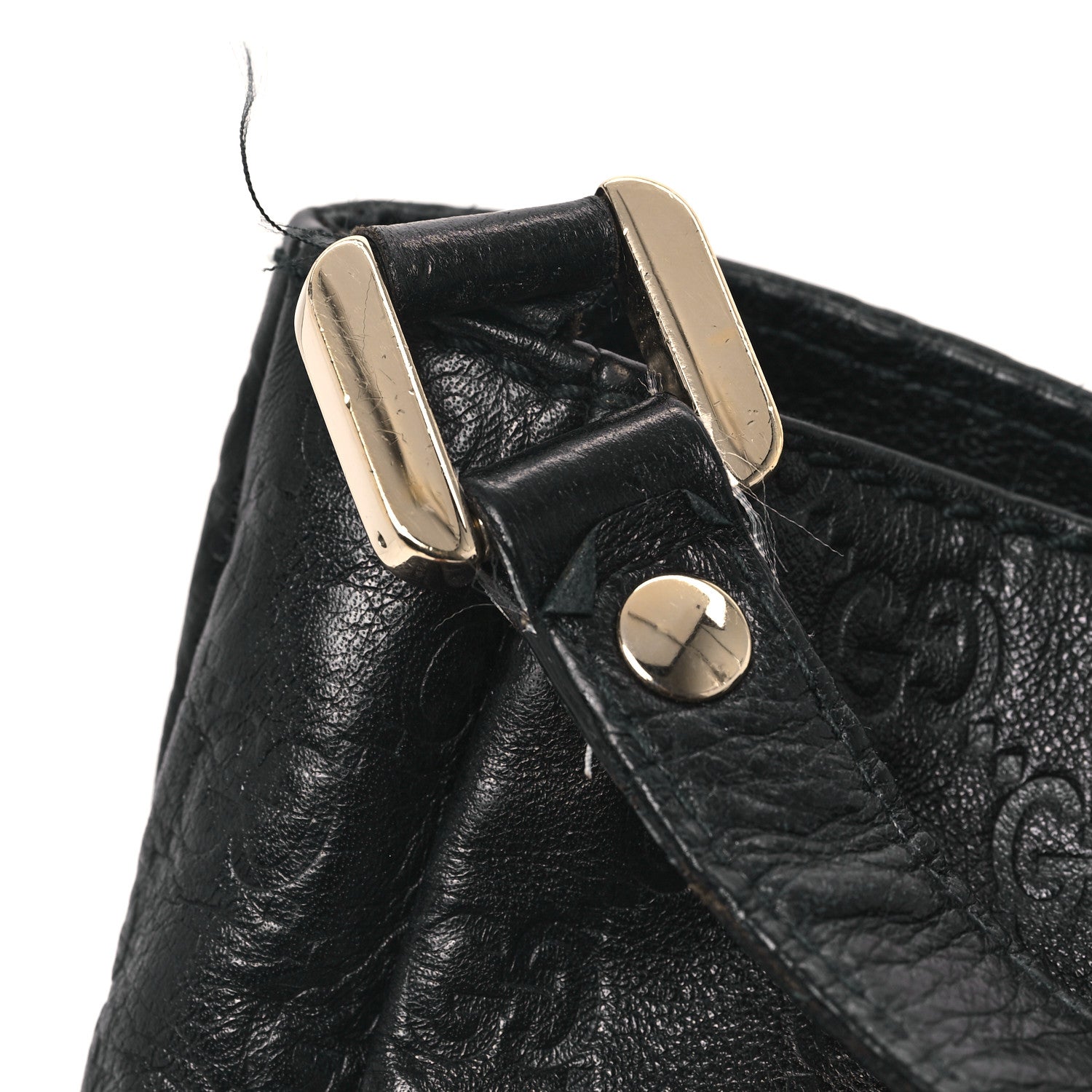 Gucci Guccissima Large New Ladies Web Hobo Black 14 of 15