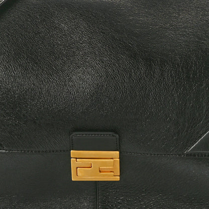 Fendi Agnello Old Shine Large Kan U Shoulder Bag Black 6 of 9