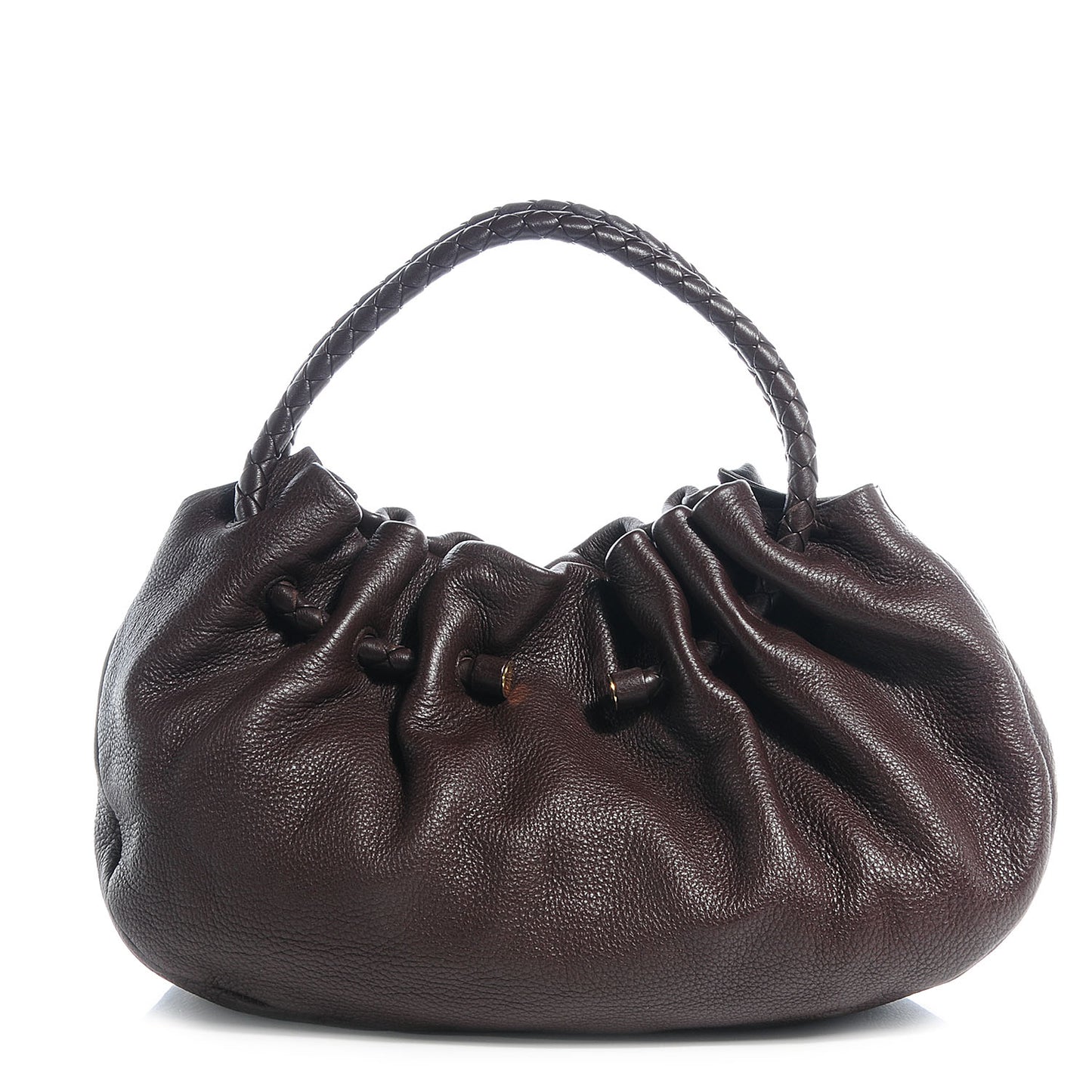 Cervo Leather Braided Hobo Ebano