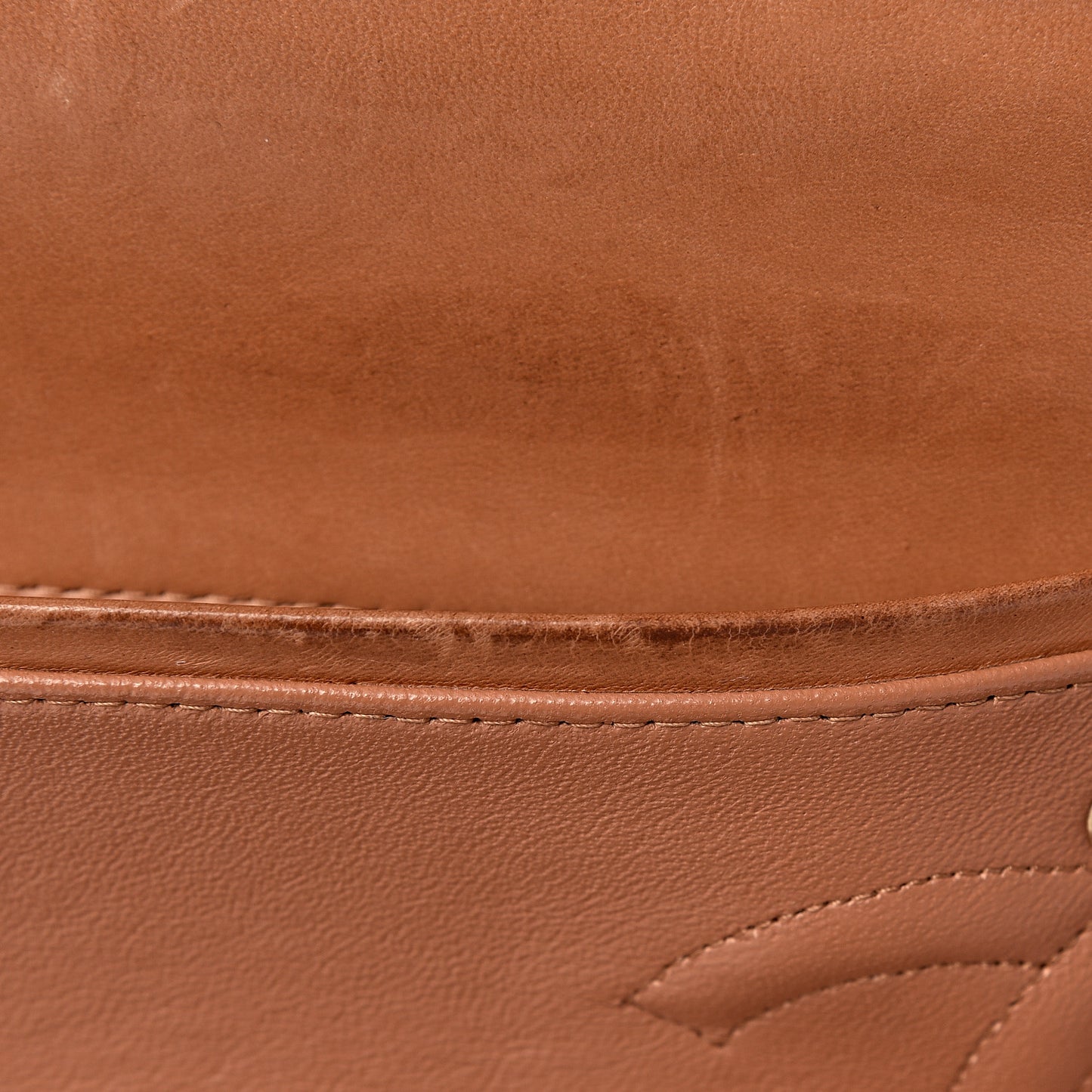 Lambskin Quilted Medium Double Flap Dark Beige