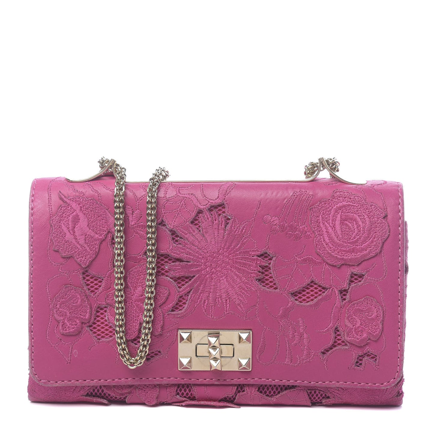 Nappa Lace Girello Flap Pop Fuxia