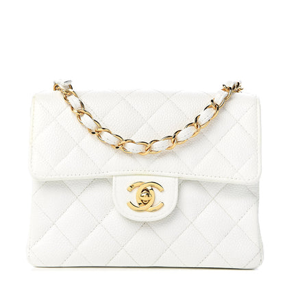 Chanel Caviar Quilted Mini Square Flap White 1 of 13