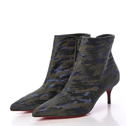 Christian Louboutin Jacquard Camoloubi So Kate Booty 55 Ankle Boots 39 Vosges 3 of 9