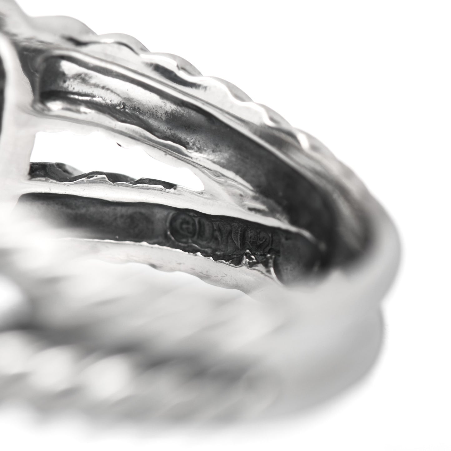 Sterling Silver Diamond Prasiolite 11mm Albion Ring 52 6