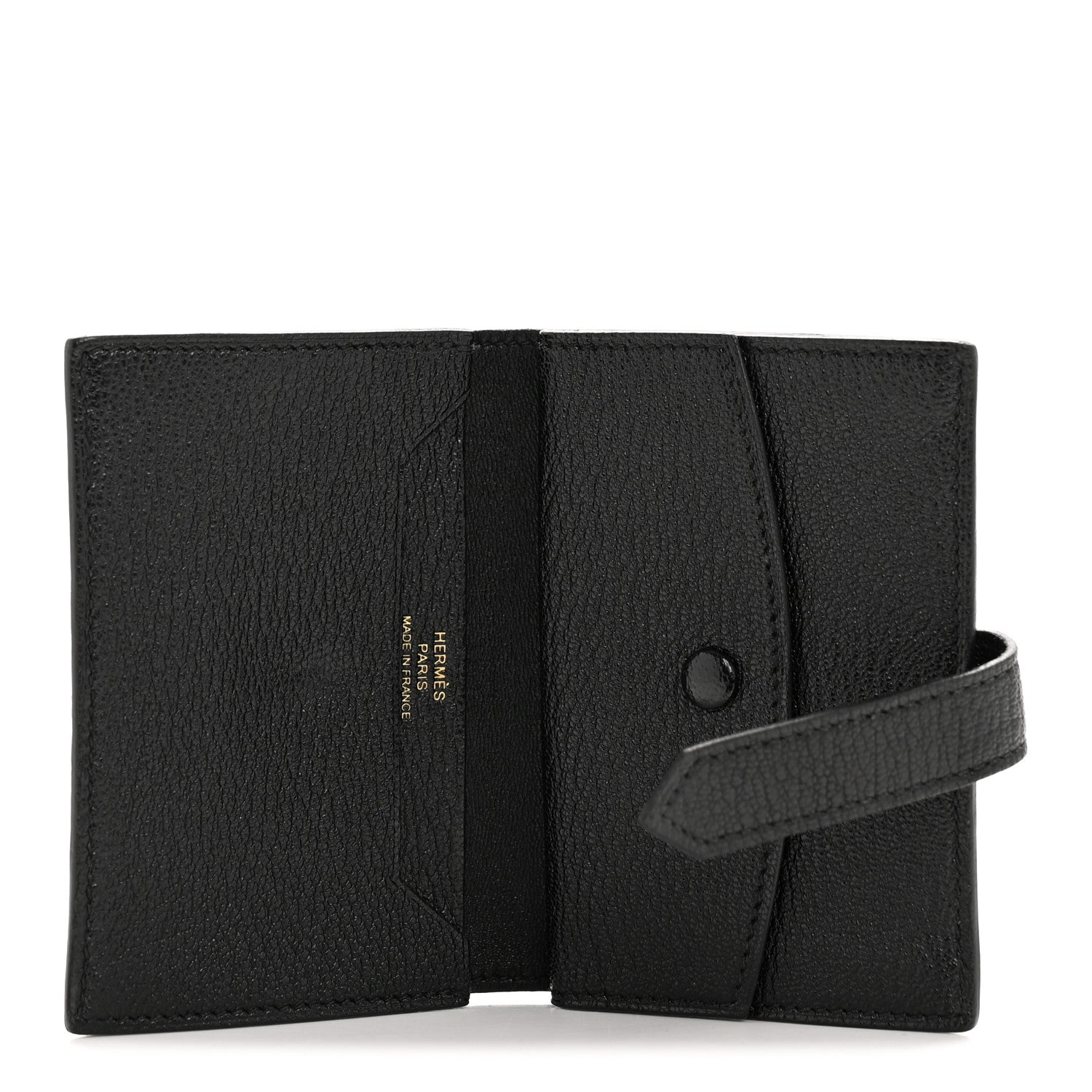 Hermes Chevre Mysore Mini Bearn Wallet Black 1782322 – FASHIONPHILE
