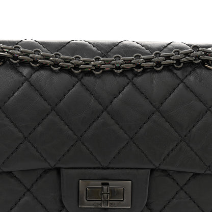 Chanel Aged Calfskin Quilted 2.55 Reissue Mini Flap So Black 8 of 10