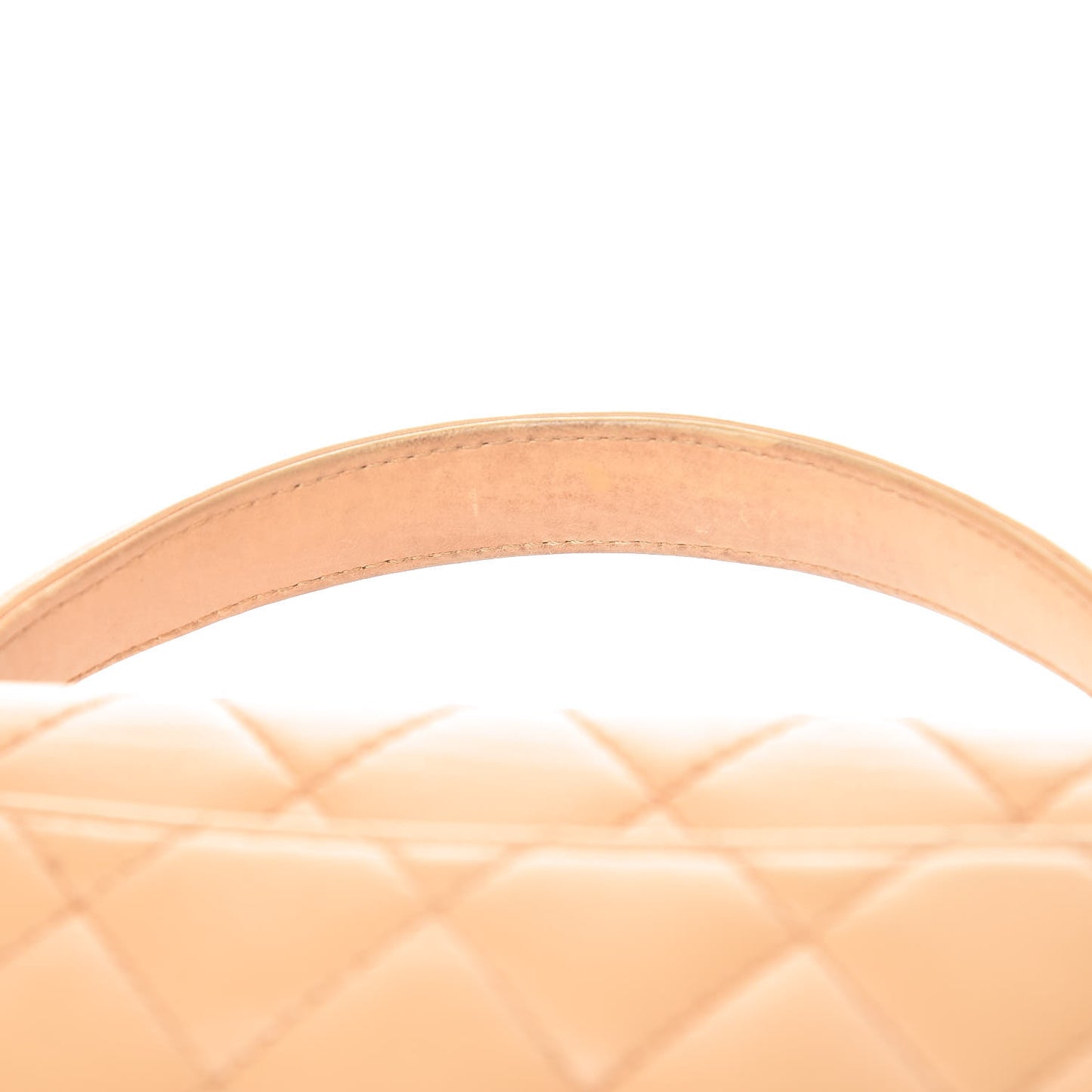 Lambskin Quilted Medium Kelly Flap Bag Beige