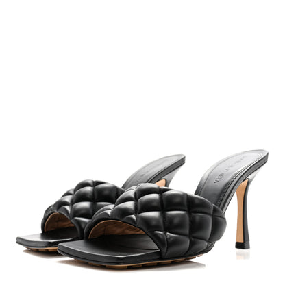 Bottega Veneta Nappa Matelasse Padded Mule Sandals 36.5 Black 8 of 18