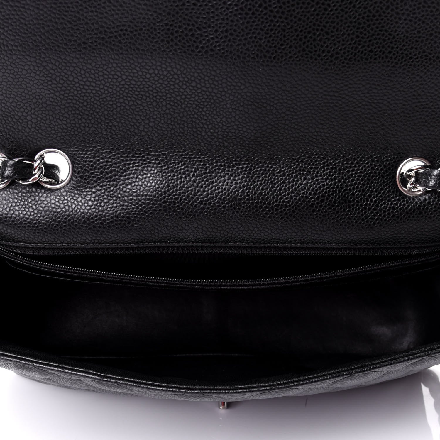 Chanel Caviar Quilted Jumbo Single Flap Black 5 of 10