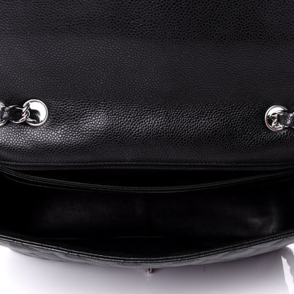 Chanel Caviar Quilted Jumbo Single Flap Black 5 of 10