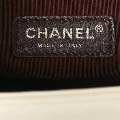 Chanel Caviar Suede Calfskin Chevron Medium Boy Flap White 6 of 10