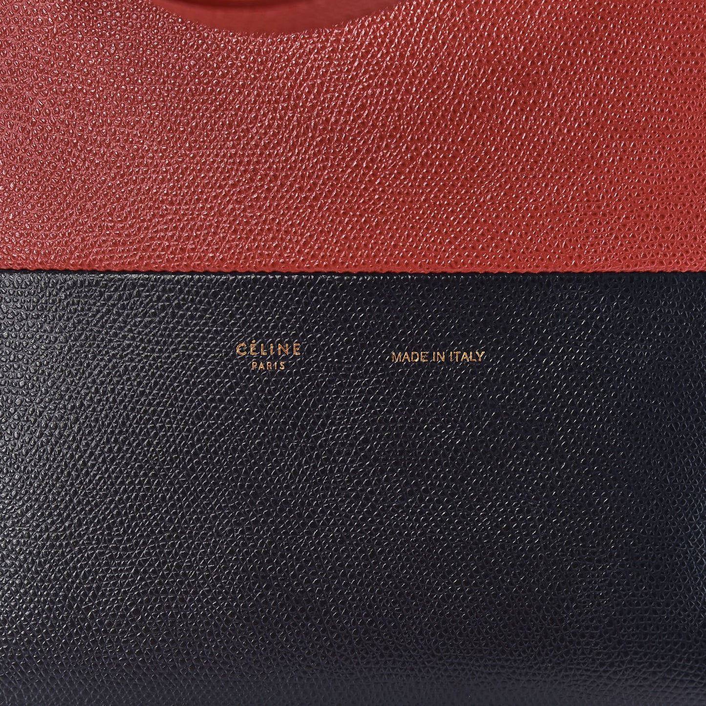 Grained Calfskin Small Vertical Bi-Cabas Claycourt Dark Navy