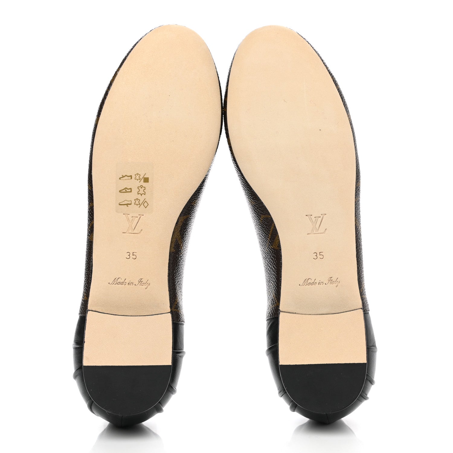 Louis Vuitton Monogram Lambskin Patent Joy Ballerina Flats 35 Black 5 of 8