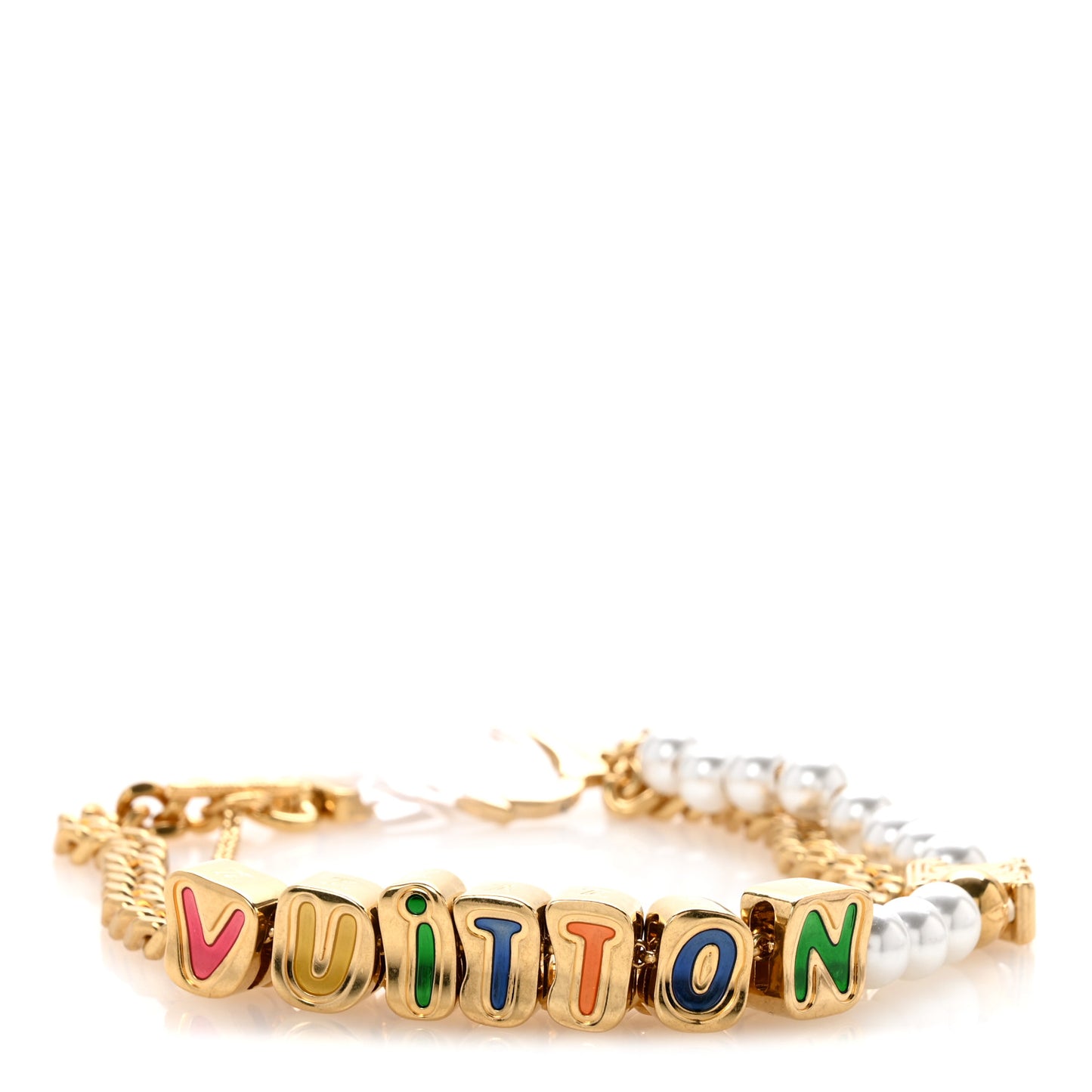 Metal Monogram Vuitton Belt Chain Gold Multicolor