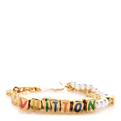 Louis Vuitton Metal Monogram Vuitton Belt Chain Gold Multicolor 1 of 6