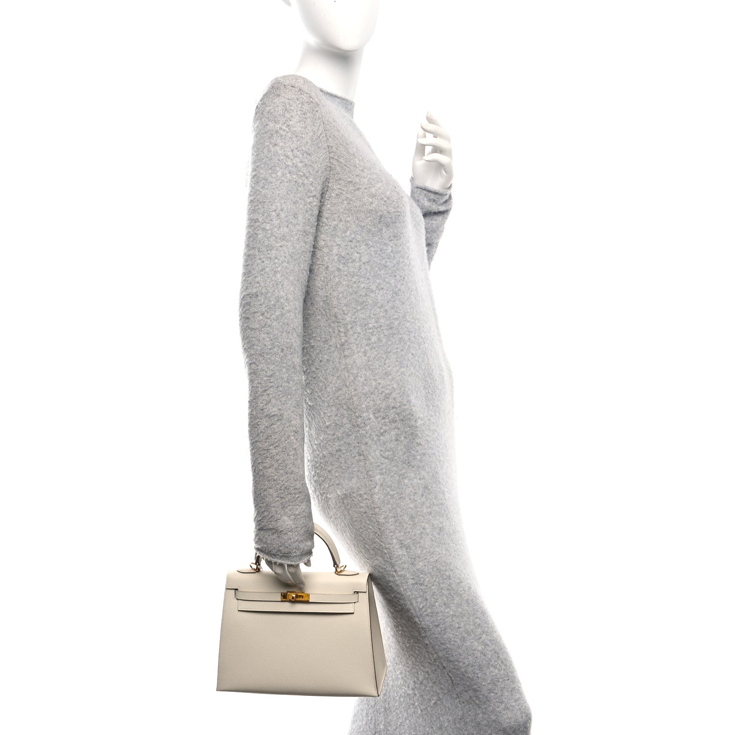 Hermes Epsom Kelly Sellier 25 Craie 2 of 10