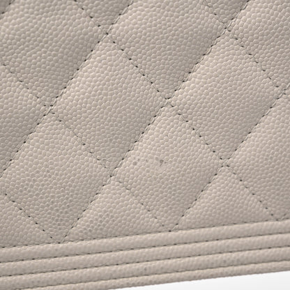 Chanel Caviar Quilted Boy Wallet On Chain WOC White 14 of 14