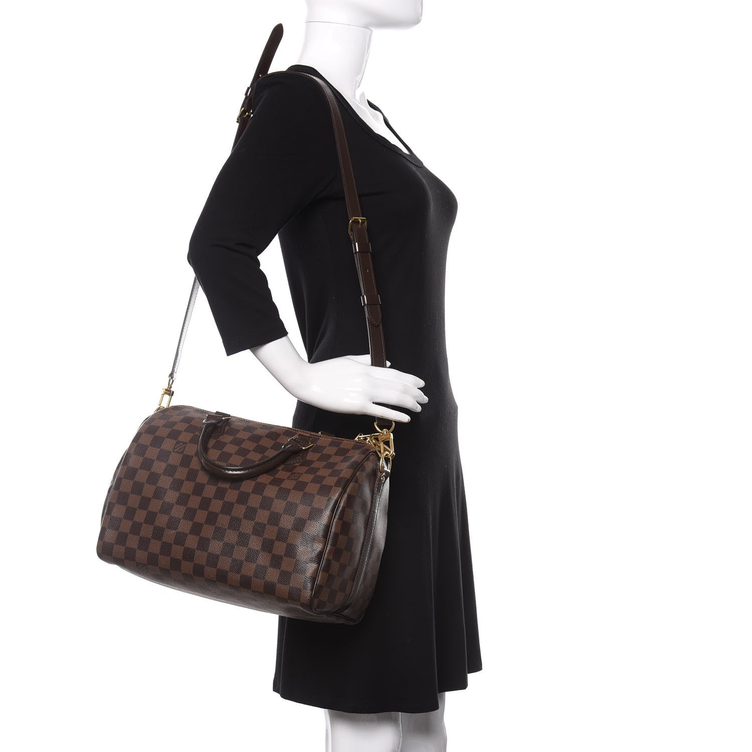Louis Vuitton Damier Ebene Speedy Bandouliere 30 2 of 9