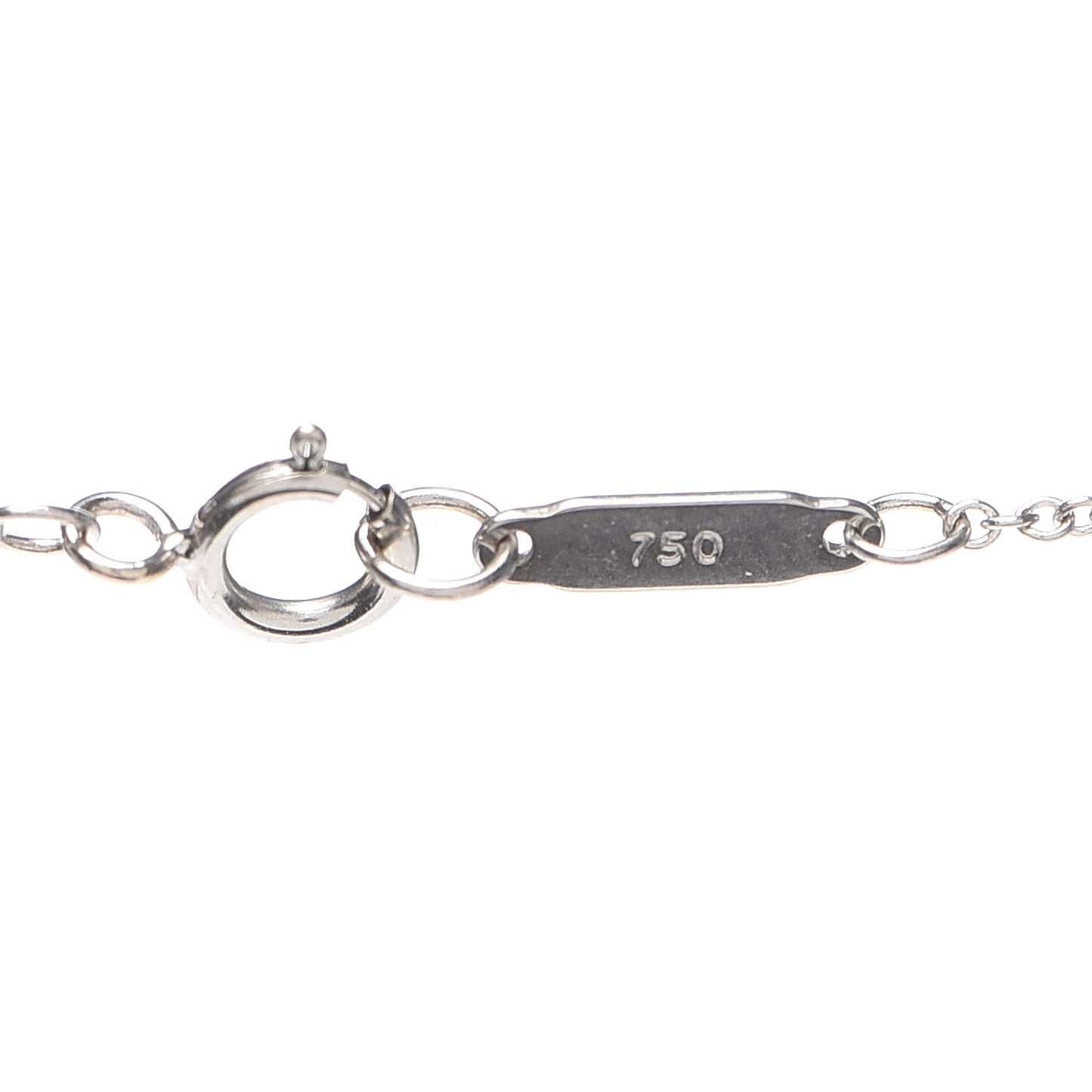 18K White Gold Diamond Crown Key Pendant Necklace
