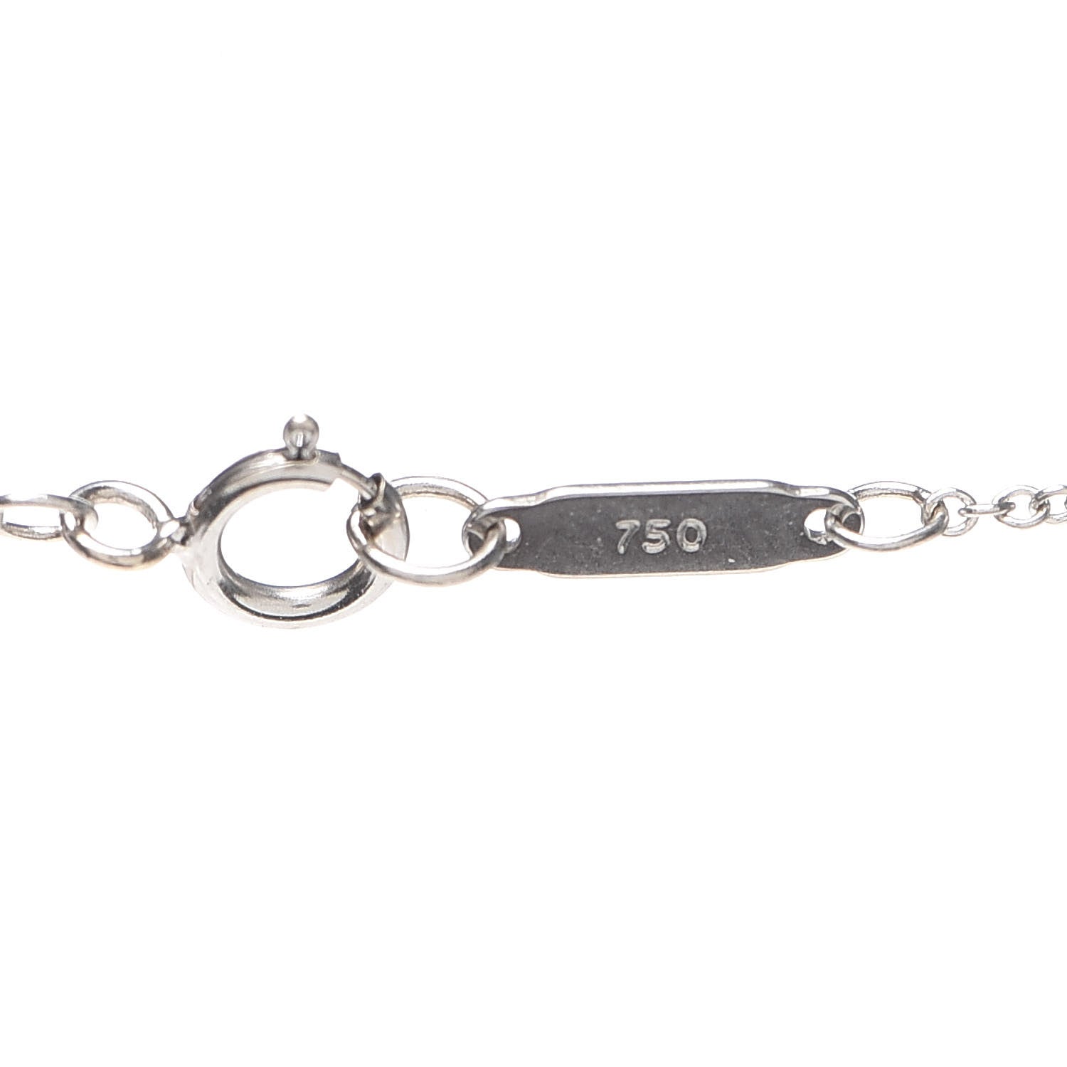 Tiffany 18K White Gold Diamond Crown Key Pendant Necklace 4 of 5