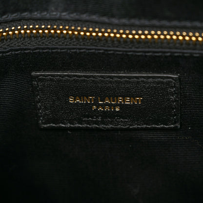 Saint Laurent Calfskin Y Quilted Monogram Medium Loulou Chain Satchel Dark Leaf 6 of 9