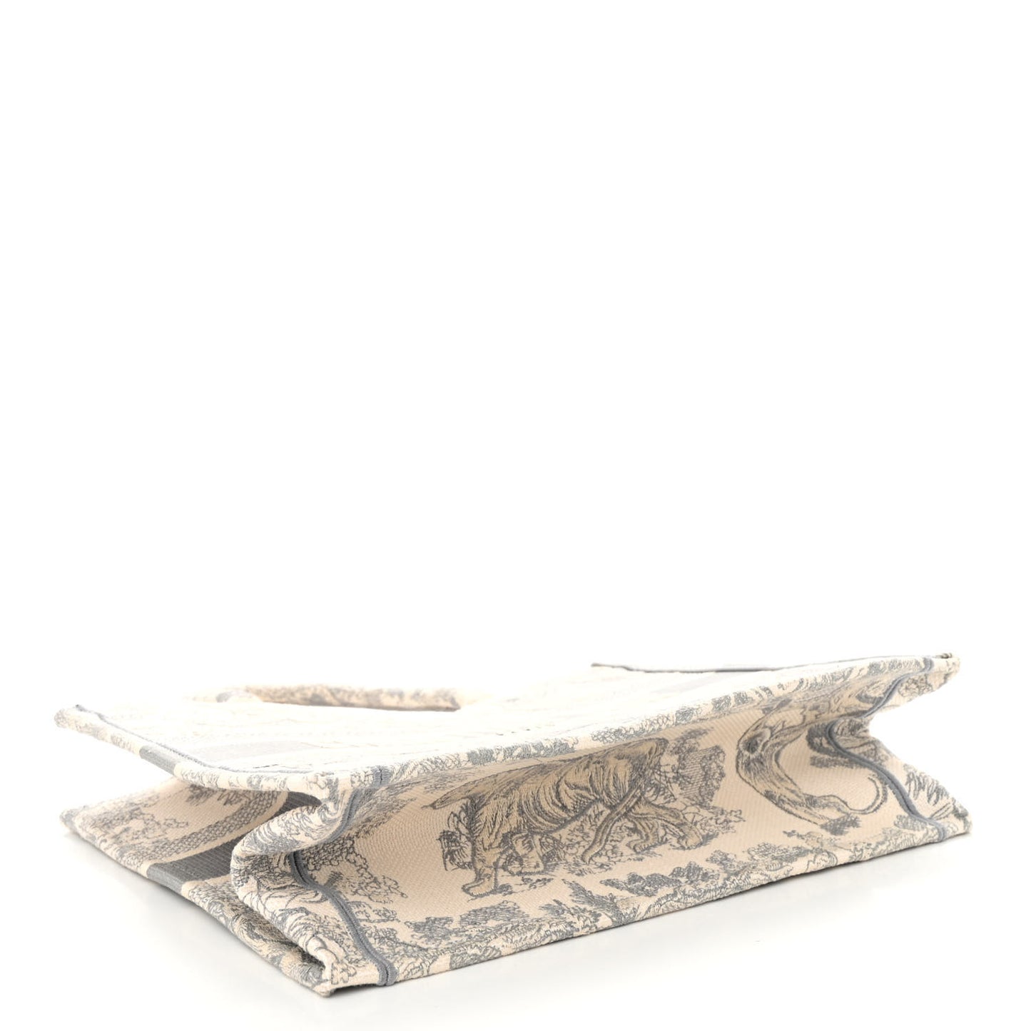 Canvas Embroidered Medium Dioriviera Toile De Jouy Book Tote Gray