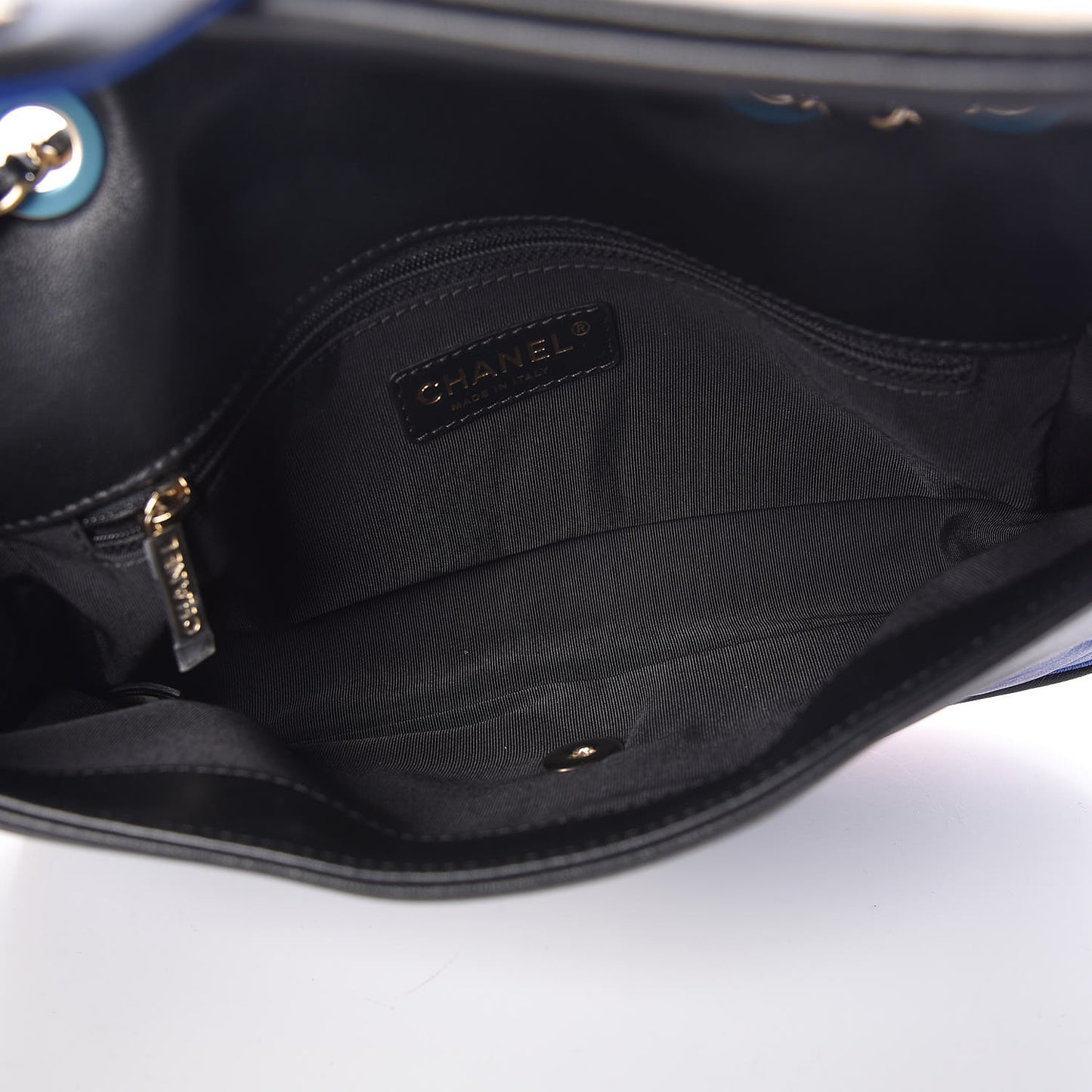 Lambskin Tri-Color Medium Graphic Flap Multicolor