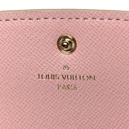 Louis Vuitton Damier Azur Emilie Wallet Rose Ballerine 6 of 11