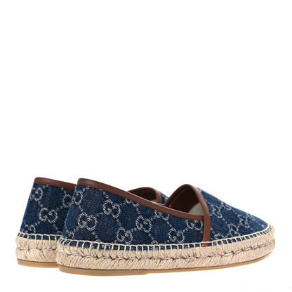 Gucci Denim GG Monogram Espadrilles 37 Blue Tea Cuir 4 of 13