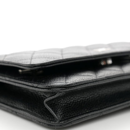 Chanel Caviar Quilted Wallet on Chain WOC Black 10 of 12