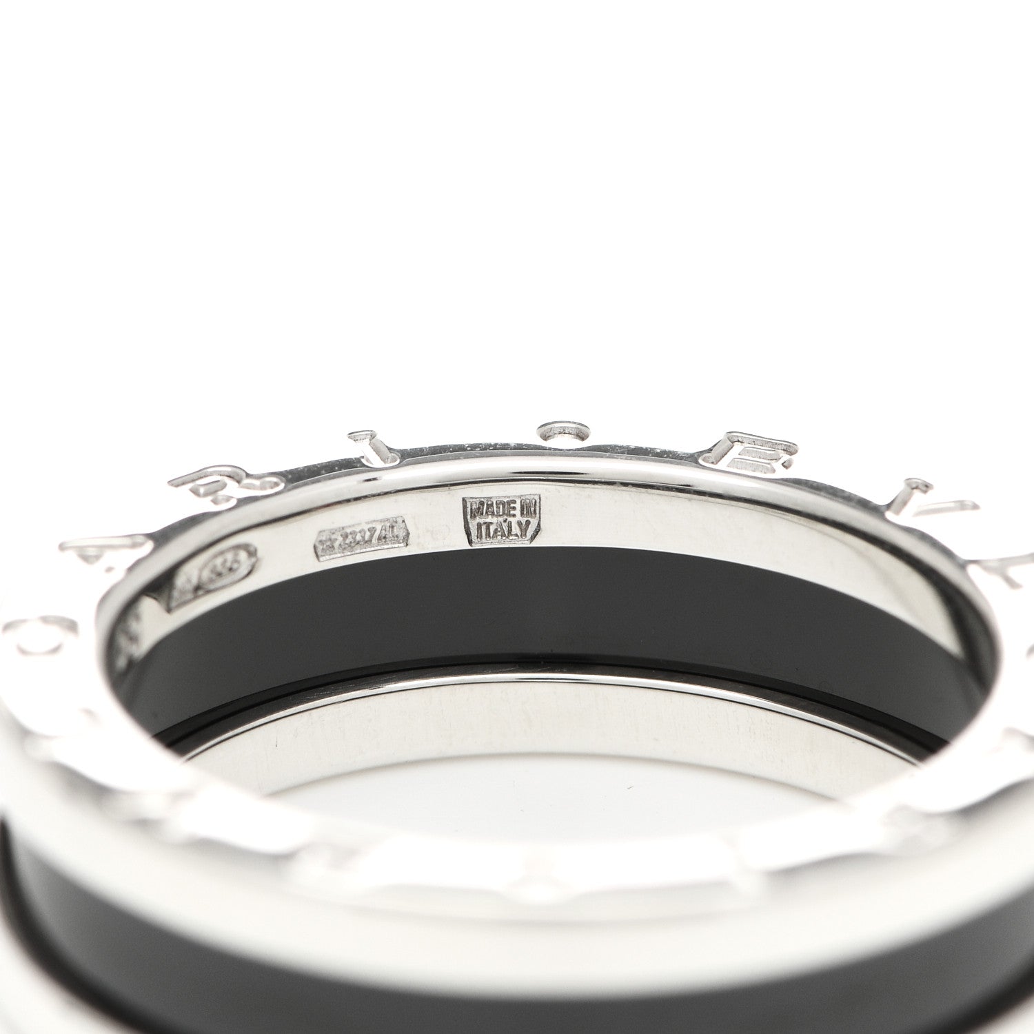 Bulgari Sterling Silver Ceramic Save The Children One-Band Ring 55 7.25 6 of 8
