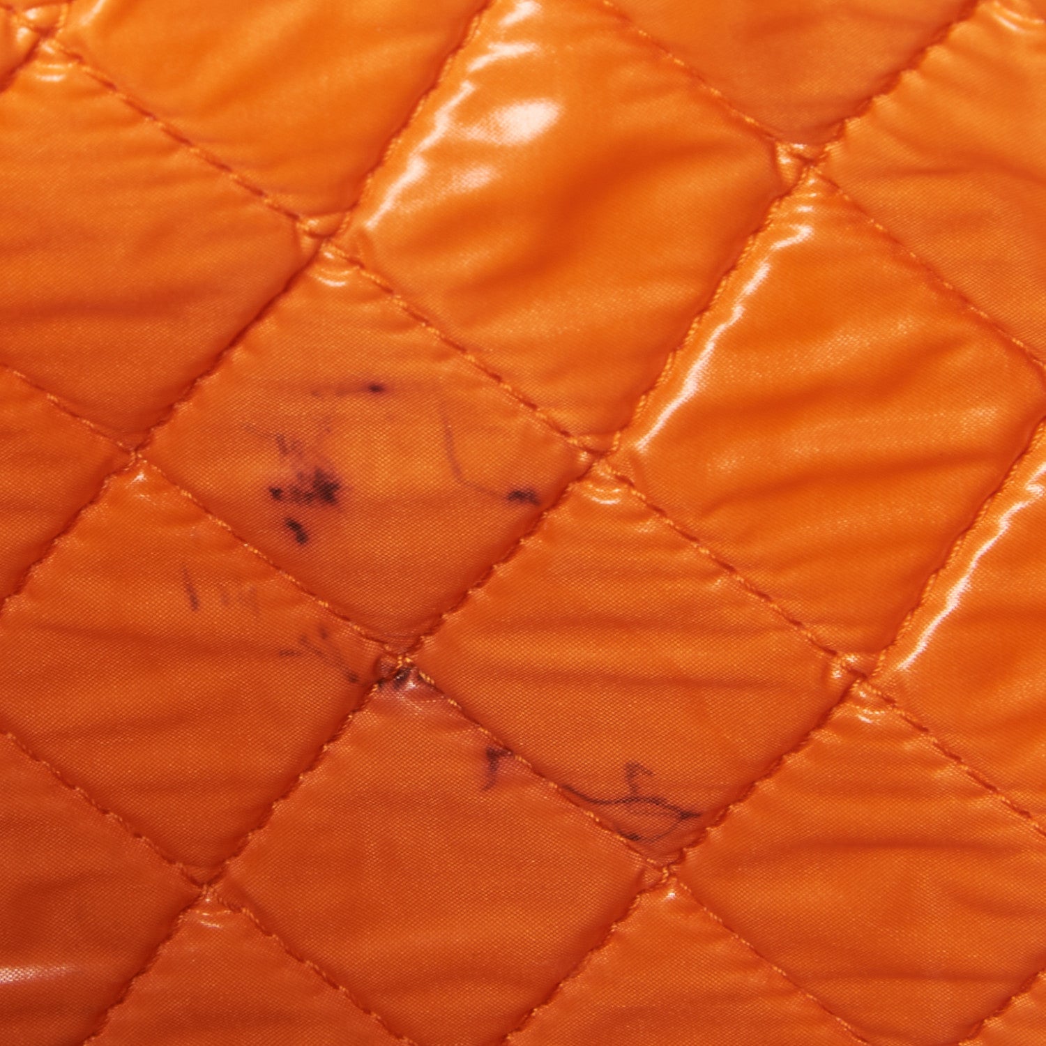 Chanel Denim Large Deauville Pouch Clutch Blue Orange 9 of 10