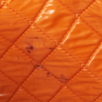 Chanel Denim Large Deauville Pouch Clutch Blue Orange 9 of 10
