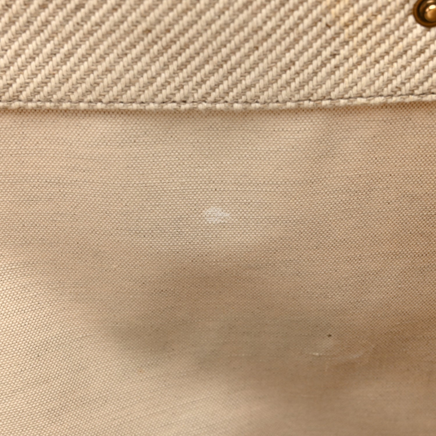Saint Laurent SAINT LAURENT Linen Calfskin Small Rive Gauche Tote Beige Sea Salt 11 of 16