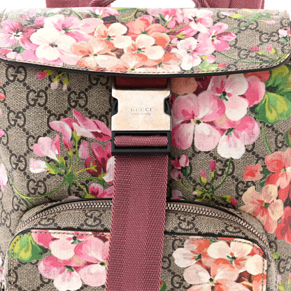 Gucci GG Supreme Monogram Blooms Small Single Buckle Backpack Beige Multicolor Dry Rose 8 of 10