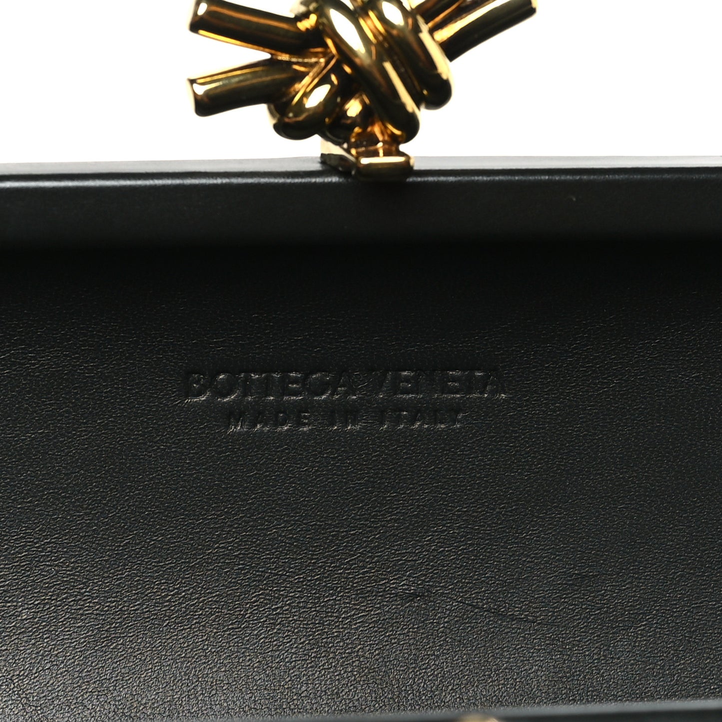 Nappa Intrecciato Stretch Knot Box Clutch Black Multicolor