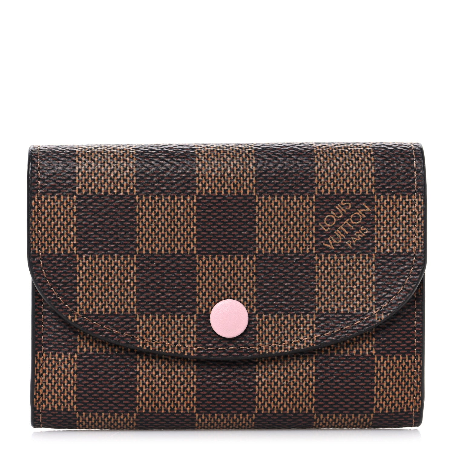 Louis Vuitton Damier Ebene Rosalie Coin Purse Rose Ballerine 1 of 7